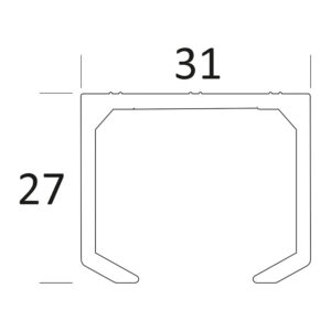 SLIDING TRACK 3.5m ALU